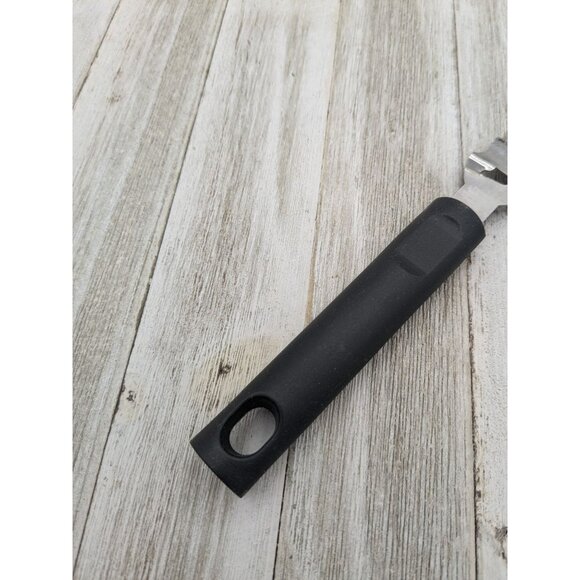 Stainless Steel Citrus Zester With Black Non-Slip Handle 6" - Picture 6 of 8